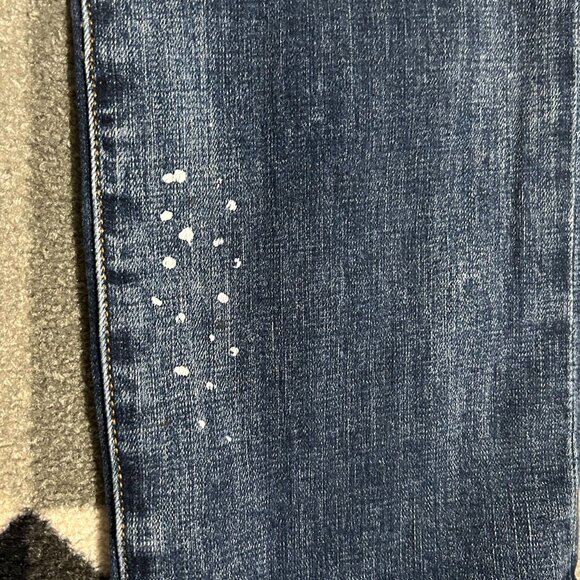 Cabi Exposed BUTTON FLY Distressed Straight Leg Jeans Women's Size 8 - Picture 7 of 14